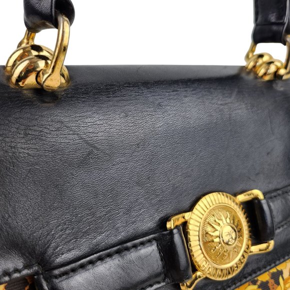 Versace Vintage Leopard Baroque Top Handle Bag - Picture 12 of 12